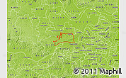 Physical Map of ZIP code 63304