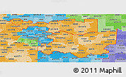 Political Shades Panoramic Map of ZIP codes starting with 640
