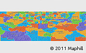 Political Panoramic Map of ZIP code 64012