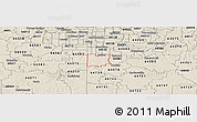 Shaded Relief Panoramic Map of ZIP code 64012