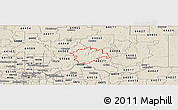 Shaded Relief Panoramic Map of ZIP code 64024