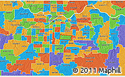 Political 3D Map of ZIP code 64138