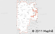 Silver Style Simple Map of ZIP codes starting with 647