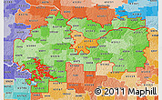 Political Shades 3D Map of ZIP codes starting with 650