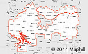 Silver Style Simple Map of ZIP codes starting with 650