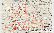 Classic Style Map of ZIP codes starting with 657