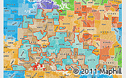 Political Shades Map of ZIP codes starting with 657