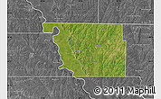Satellite Map of Atchison County, desaturated