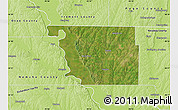 Satellite Map of Atchison County, physical outside