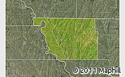 Satellite Map of Atchison County, semi-desaturated