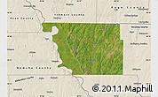 Satellite Map of Atchison County, shaded relief outside