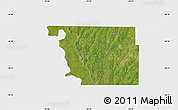 Satellite Map of Atchison County, single color outside