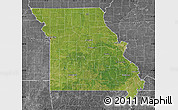 Satellite Map of Missouri, desaturated