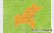 Political Map of Saint Louis County, physical outside
