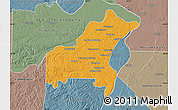 Political Map of Saint Louis County, semi-desaturated