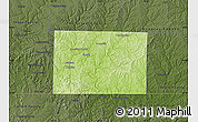 Physical Map of Taney County, darken