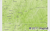 Physical Map of Taney County