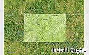 Physical Map of Taney County, satellite outside