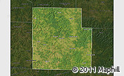 Satellite Map of Texas County, darken