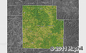 Satellite Map of Texas County, desaturated