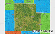 Satellite Map of Texas County, political outside