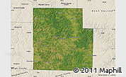 Satellite Map of Texas County, shaded relief outside