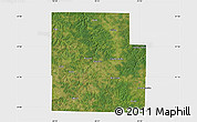 Satellite Map of Texas County, single color outside