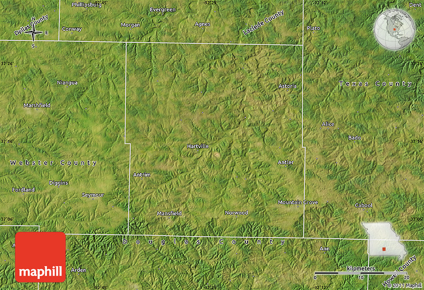 Satellite Map of Wright County