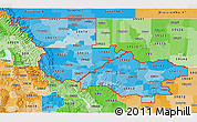 Political Shades 3D Map of ZIP codes starting with 594