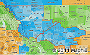 Political Shades Map of ZIP codes starting with 594