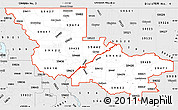 Silver Style Simple Map of ZIP codes starting with 594