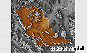 Physical Map of Beaverhead County, desaturated