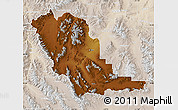 Physical Map of Beaverhead County, lighten