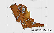 Physical Map of Beaverhead County, single color outside