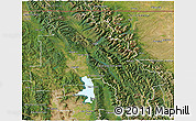Satellite 3D Map of Flathead County