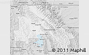 Silver Style 3D Map of Flathead County