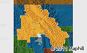 Political Map of Flathead County, darken
