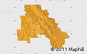 Political Map of Flathead County, single color outside