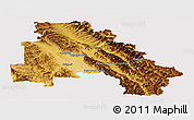 Physical Panoramic Map of Flathead County, cropped outside