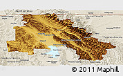 Physical Panoramic Map of Flathead County, shaded relief outside
