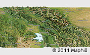 Satellite Panoramic Map of Flathead County