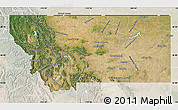 Satellite Map of Montana, lighten