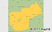 Savanna Style Simple Map of Yellowstone County