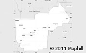 Silver Style Simple Map of Yellowstone County
