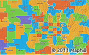Political 3D Map of ZIP code 68154