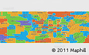 Political Panoramic Map of ZIP code 68154