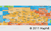 Political Shades Panoramic Map of ZIP codes starting with 688