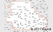 Silver Style Simple Map of ZIP codes starting with 688