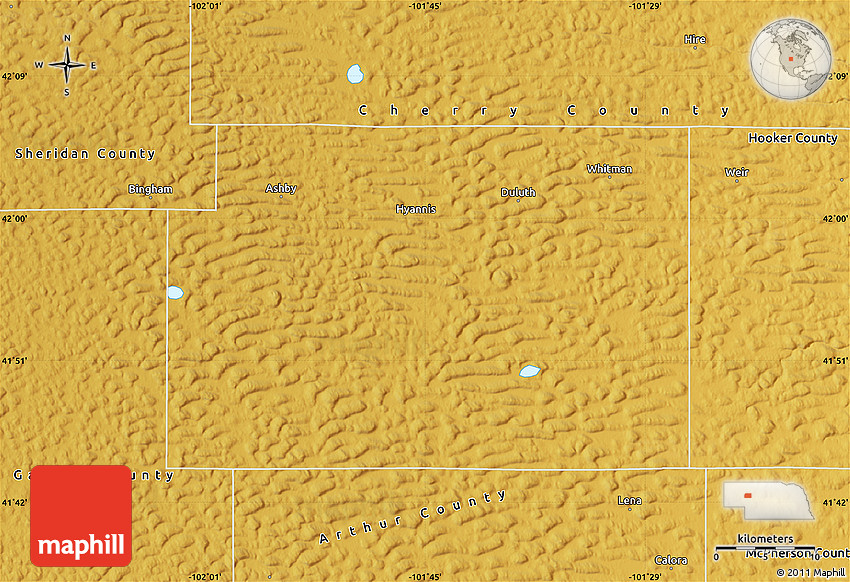 Physical Map of Grant County