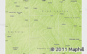 Physical Map of Johnson County